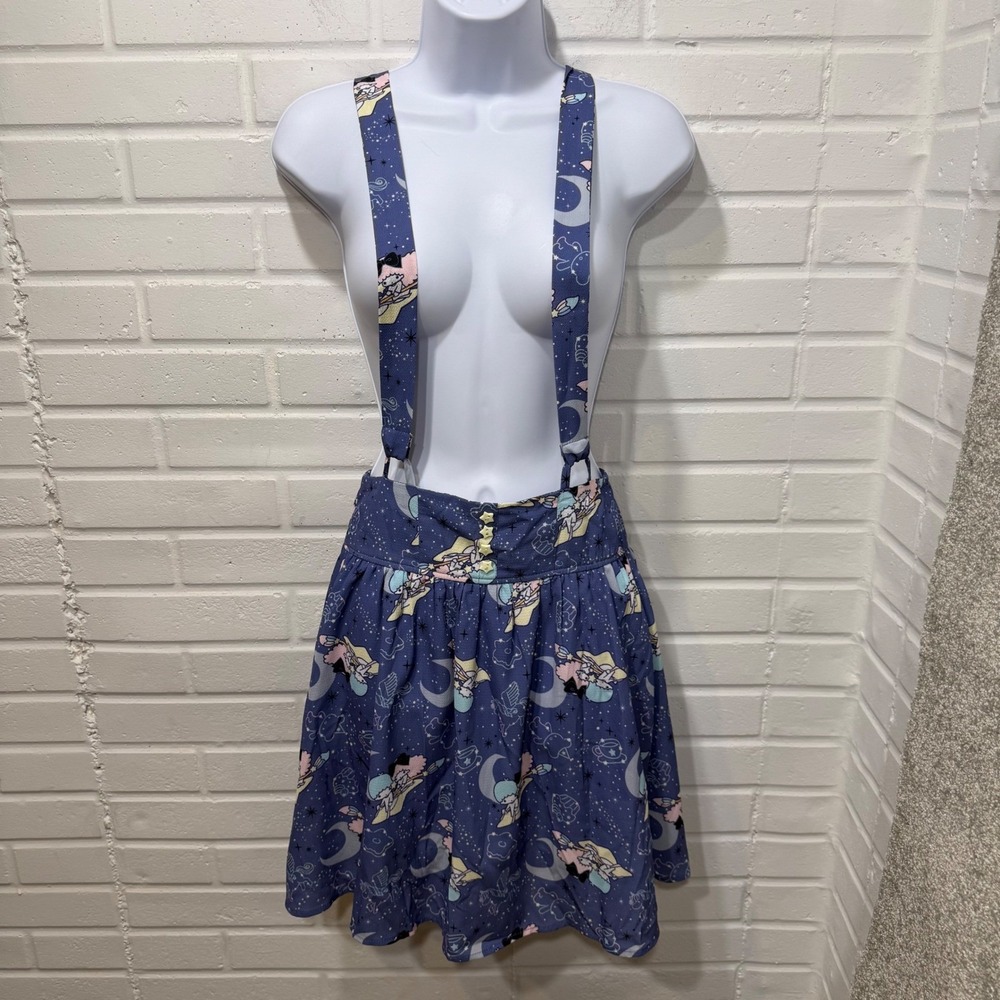 Little Twin Stars Celestial Night Suspender‎ Skirt Sanrio Purple Kiki Lala XS - Picture 4 of 14